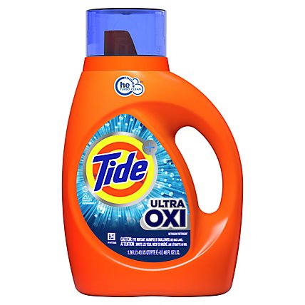 Tide Plus Laundry Detergent Liquid Ultra Oxi 29 Loads - 46 Fl. Oz. - Image 2