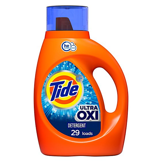 Tide Plus Laundry Detergent Liquid Ultra Oxi 29 Loads - 46 Fl. Oz.