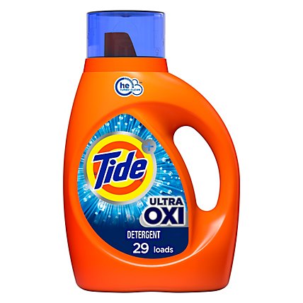 Tide Plus Laundry Detergent Liquid Ultra Oxi 29 Loads - 46 Fl. Oz. - Image 1