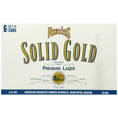 Founders Solid Gold Lager In Cans - 6-12 Fl. Oz. - Image 3