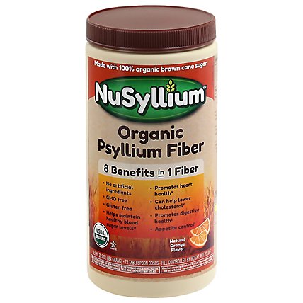 NuSyllium Organic Natural Fiber Natural Orange Flavor - 30.5 Oz - Image 3