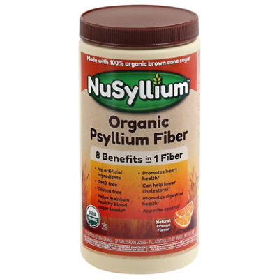 NuSyllium Organic Natural Fiber Natural Orange Flavor - 30.5 Oz - Image 3