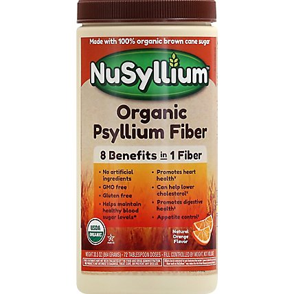 NuSyllium Organic Natural Fiber Natural Orange Flavor - 30.5 Oz - Image 2