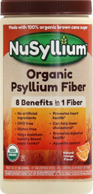 NuSyllium Organic Natural Fiber Natural Orange Flavor - 30.5 Oz - Image 2