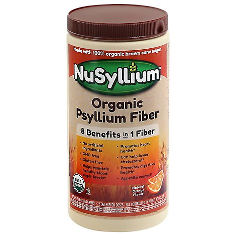 NuSyllium Organic Natural Fiber Natural Orange Flavor - 30.5 Oz