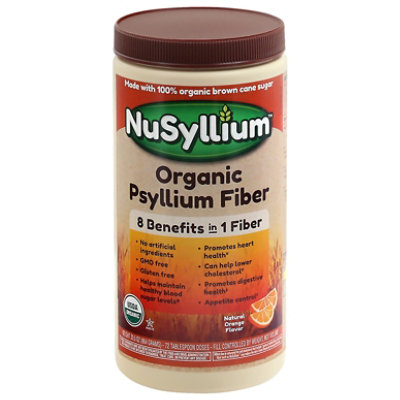 NuSyllium Organic Natural Fiber Natural Orange Flavor - 30.5 Oz