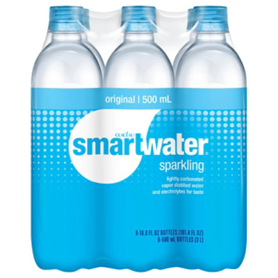 Smartwater Vapor Distilled Premium Water Bottles, 20 fl oz, 24 Pack