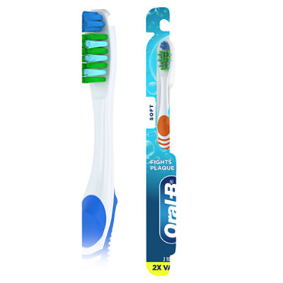 Oral-B Toothbrush Bacteria Blast Soft - 2 Count