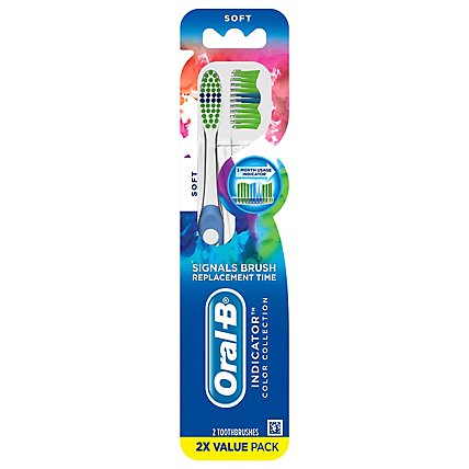 Oral-B Indicator Color Collection Toothbrushes Soft - 2 Count - Image 3