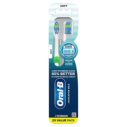 Oral-B Indicator Color Collection Toothbrushes Soft - 2 Count - Image 2