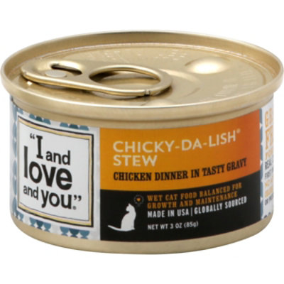 I And Love And You Cat Food Chicky-Da-Lish Stew Can - 3 Oz - Image 1