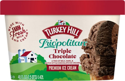 Turkey Hill Premium Trio Politan Triple Chocolate - 48 Fl. Oz. - Image 2