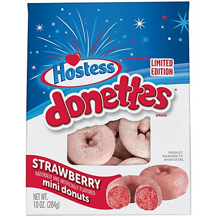 Hostess Donettes Strawberry Flavored Mini Donuts - 10 Oz - Image 1