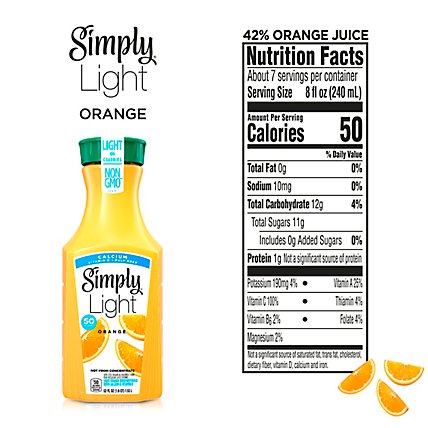 Simply Orange Light Juice Pulp Free With Calcium & Vitamin D - 52 Fl. Oz. - Image 4