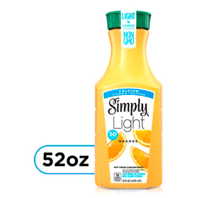 Simply Orange Light Juice Pulp Free With Calcium & Vitamin D - 52 Fl. Oz.