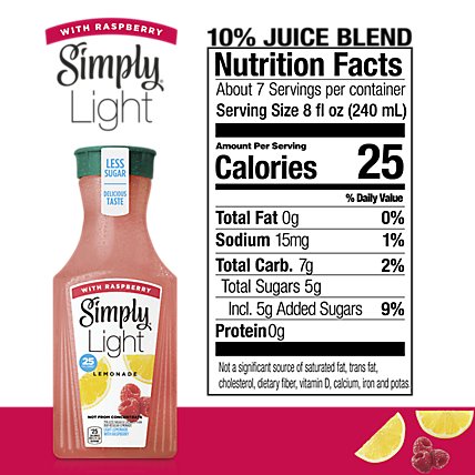 Simply Lemonade Light Juice With Raspberry - 52 Fl. Oz. - Image 4