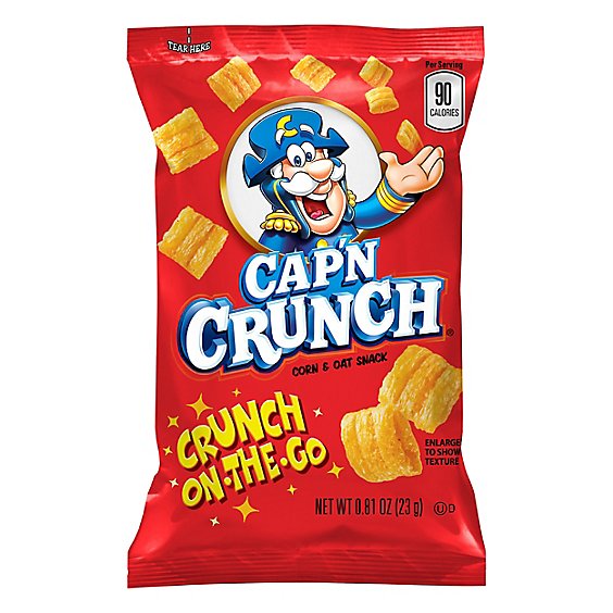 Capn Crunch Crunch On The Go Sweetened Corn Cereal Oat Pouch - 0.81 Oz