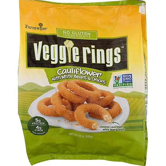 Veggie Rings Cauliflower White Bean & Onion - 12 Oz