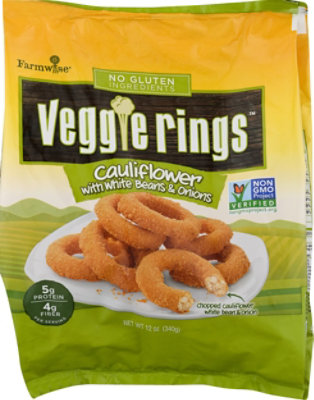 Veggie Rings Cauliflower White Bean & Onion - 12 Oz