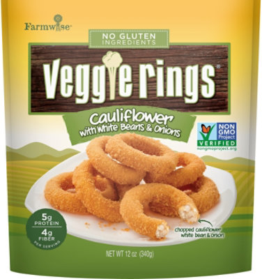 Veggie Rings Cauliflower White Bean & Onion - 12 Oz - Image 2