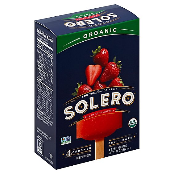 Solero Organic Fresh Strawberry Crushed Fruit Bar - 11 Fl. Oz.
