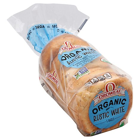 Oroweat Organic Bagels Rustic 5 Count - 13 Oz