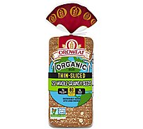 Oroweat Organic Bread 22 Grains & Seeds Thin Sliced - 20 Oz
