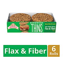 Arnold Flax & Fiber Sandwich Thins - 12 Oz