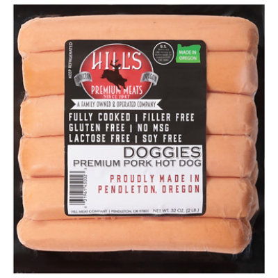 Hills Doggies Premium All Pork Hot Dog Value Pack - 2 Lb