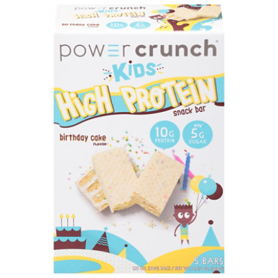 Power Crunch Kids Snack Protein Birthday Cake 5 Count Pack - 5-1.13 Oz - Image 3