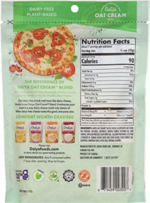 Daiya Dairy Free Mozzarella Style Vegan Cheese Shreds - 7.1 Oz - Image 5