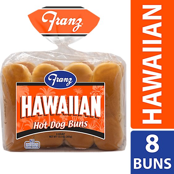 Franz Hot Dog Buns Hawaiian 8 Count - 15 Oz
