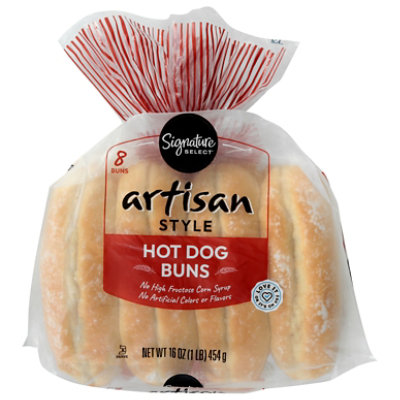 Signature SELECT Artisan Hot Dog Buns White - 16 Oz