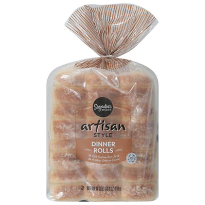 Signature SELECT Artisan White Dinner Rolls - 18 Oz