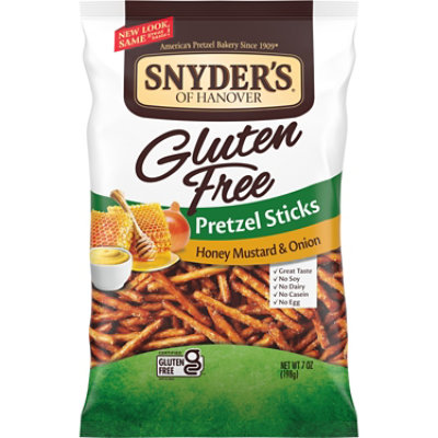 Snyder's of Hanover Gluten Free Honey Mustard and Onion Pretzel Sticks - 7 Oz - Image 1