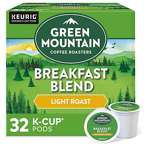 Green Mountain Coffee Roasters Breakfast Blend Coffee K Cup Pods - 32 Count
