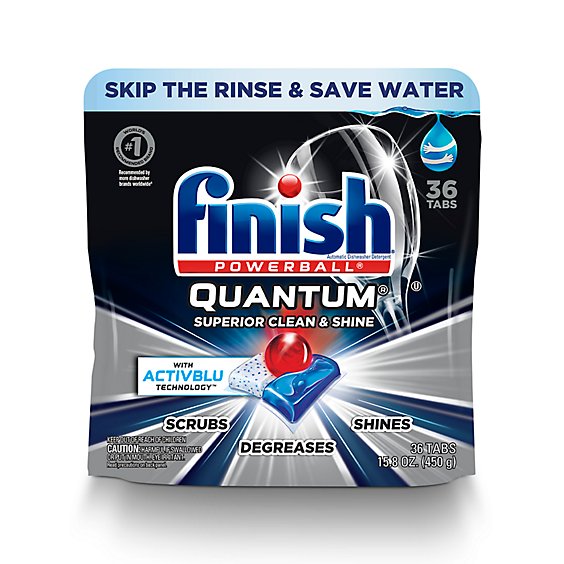 Finish Quantum Ultimate Clean and Shine Detergent Tabs - 36 Count
