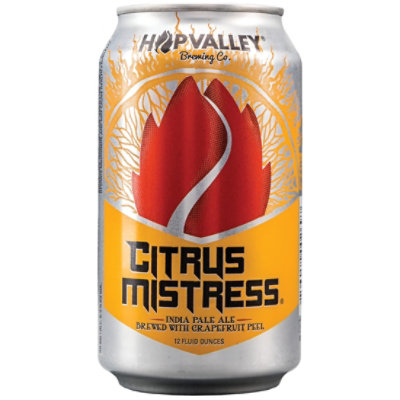 Hop Valley Citrus Mistress Craft American Style IPA Beer 6.5% ABV Cans - 6-12 Fl. Oz. - Image 3