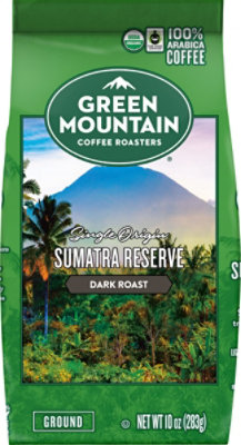 Green Mountain Coffee Roasters Sumatra Reserve Dark Roast Organic Ground Coffee Bagged - 10 Oz - Image 2