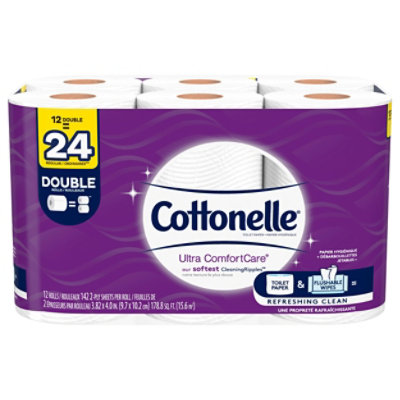 Cottonelle Ultra ComfortCare Bathroom Tissue Double Roll 2 Ply - 12 Roll