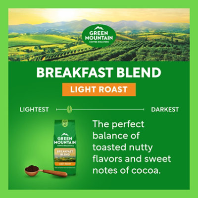 Green Mountain Coffee Roasters Breakfast Blend Light Roast Ground Coffee Bagged - 2 Oz - Image 2