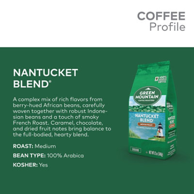 Green Mountain Coffee Roasters Nantucket Blend Medium Roast Ground Coffee Bagged - 12 Oz - Image 2