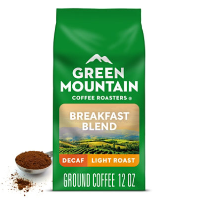 Green Mountain Coffee Roasters Breakfast Blend Decaf Light Roast Ground Coffee Bagged - 12 Oz - Image 1