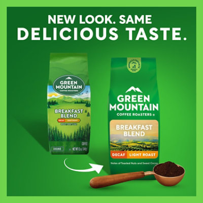 Green Mountain Coffee Roasters Breakfast Blend Decaf Light Roast Ground Coffee Bagged - 12 Oz - Image 5