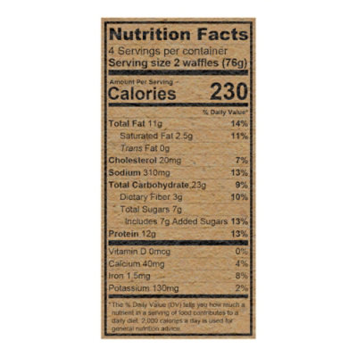 Kodiak Chocolate Chip Power Waffles Box - 10.72 Oz - Image 3