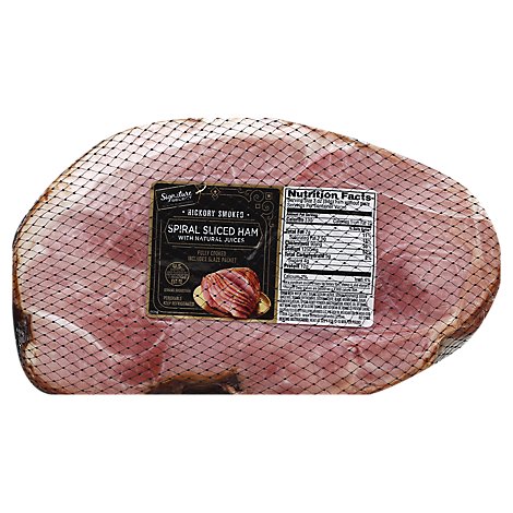 How long to cook a fully cooked 10 pound ham Signature Select Spiral Sliced Ham With Natural Juices 10 Lbs Safeway