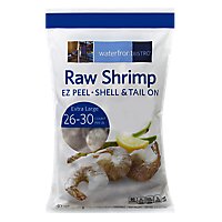 waterfront BISTRO Shrimp Raw Large Ez Peel Shell & Tail On Frozen 26-30 Count - 2 Lb - Image 1