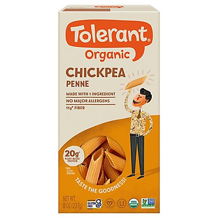 Tolerant Pasta Chickpea Penne - 8 Oz - Image 1