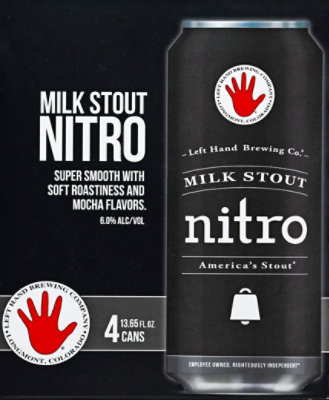 Left Hand Milk Stout Nitro In Cans - 4-13.65 Fl. Oz. - Image 3