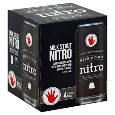 Left Hand Milk Stout Nitro In Cans - 4-13.65 Fl. Oz.